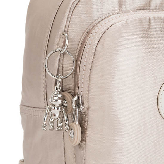 Kipling Delia Compact Metallic Convertible Ryggsäck Beige | SE 1657TC